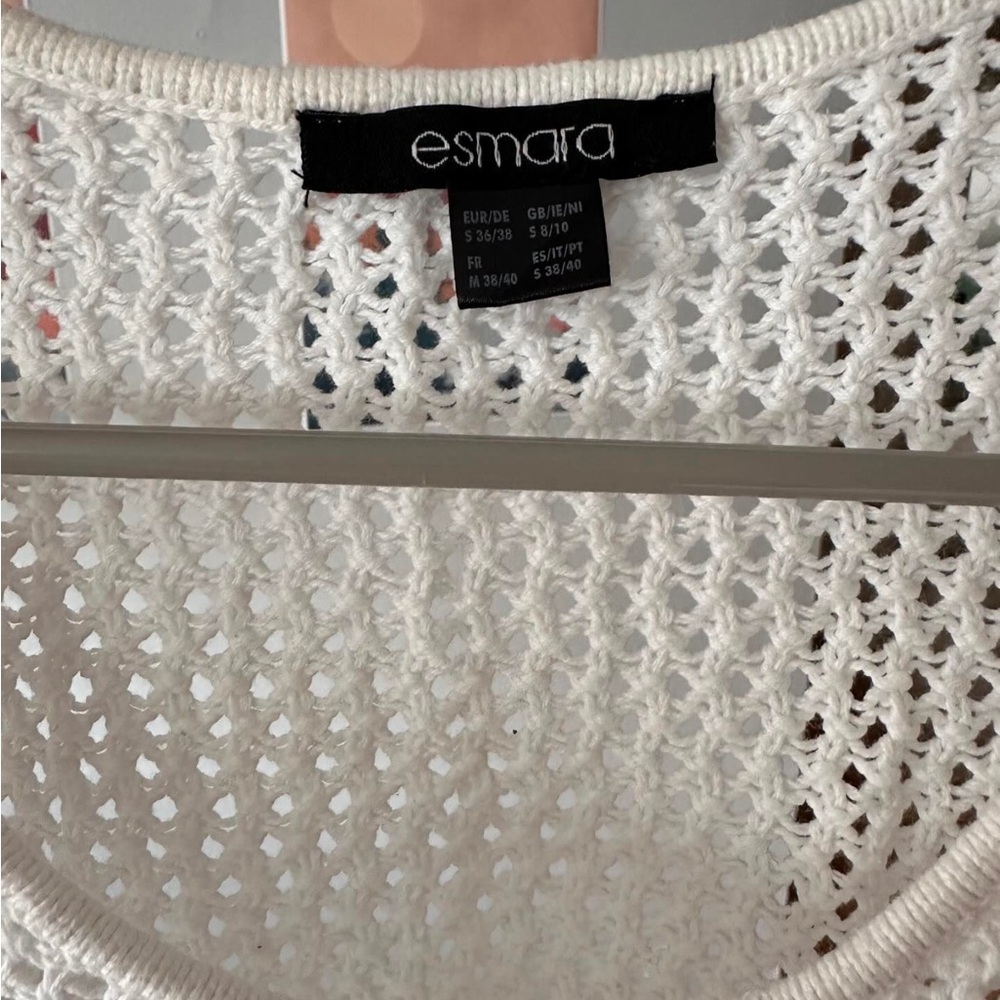 Mesh white tank top